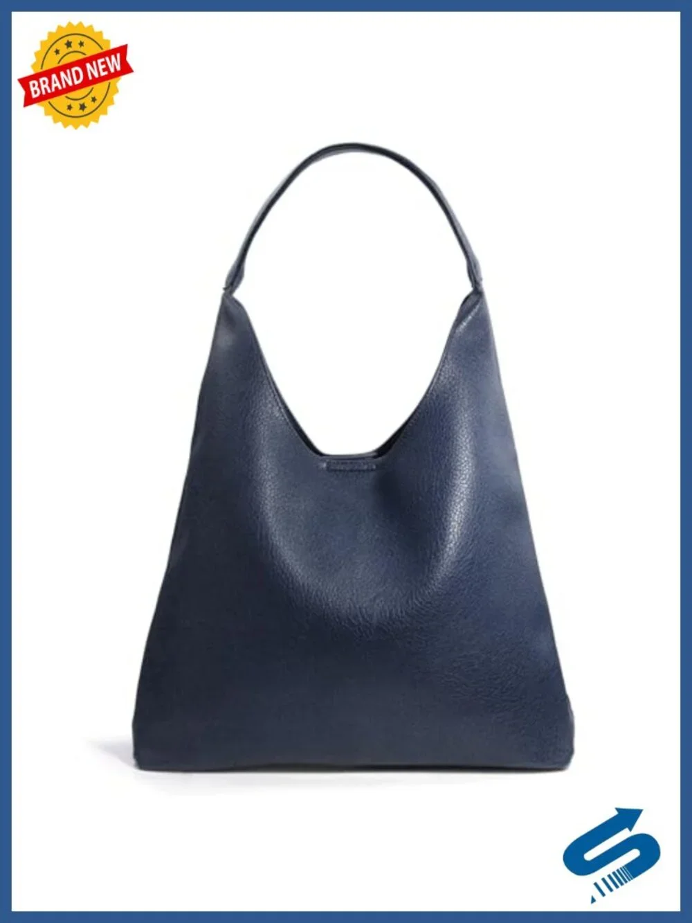 Soft Vegan Leather Slouchy Hobo Bag Tote Shoulder Handbag